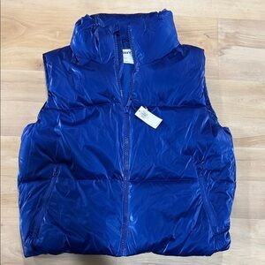 NWT Old Navy Shiny Blue Puffer Vest